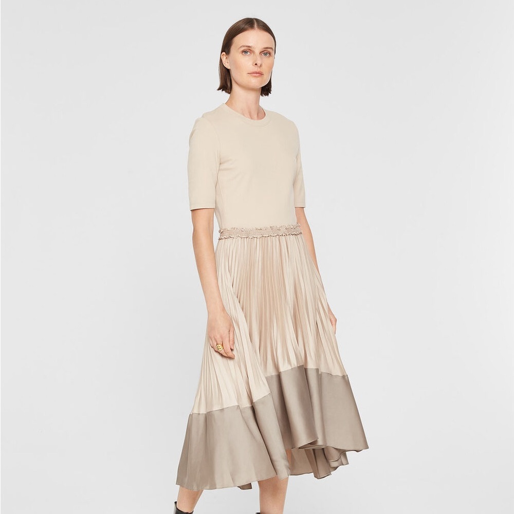 Club Monaco T-Shirt Pleated Dress ( Size 0)